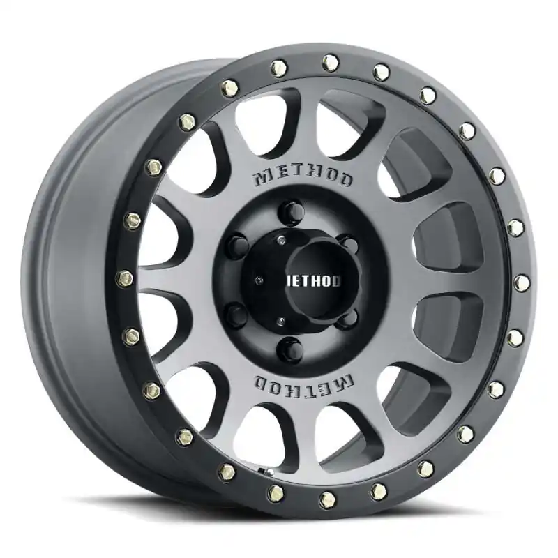 Affordable Method MR305 NV 16x8 / 0mm Offset / 6x5.5 BP / 108mm CB / Titanium - Matte Black Lip