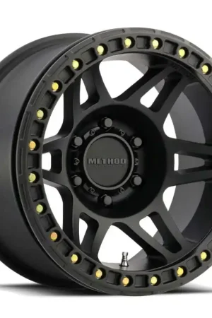 Seasonal Sale Method MR106 Beadlock 17x9 -44mm Offset 8x6.5 130.81mm CB Matte Black w/BH-H36125 Wheel