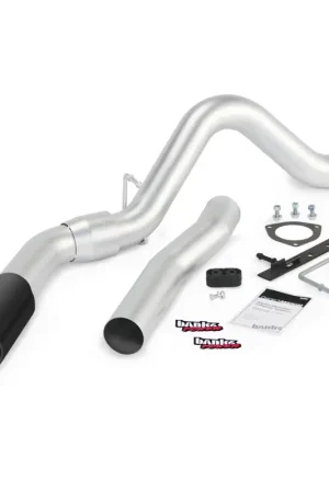 Banks Power 11-14 Chev 6.6L LML ECLB/CCSB/CCLB Monster Exhaust Sys - SS Single Exhaust w/ Black Tip Crafted