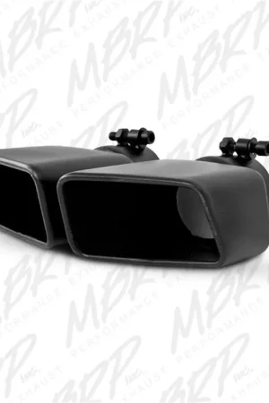 MBRP Universal Tip 4.75inx 3in Rectangle Angled Cut 3in O.D. inlet Pass. Side 7.375in length Black Bulk Order