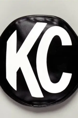 KC HiLiTES 5in. Round Soft Cover (Pair) - Black w/White KC Logo Flash Sale