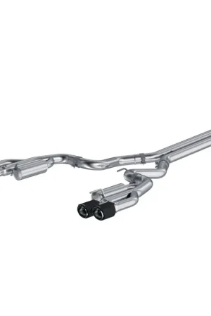 MBRP 18-22 Ford Mustang GT 5L T304 SS 3in Cat-Back Dual Rear w/4in Quad Carbon Fiber Tips (Race) One Day Deal