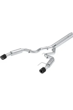 MBRP 2024 Ford Mustang GT S650, 5.0L Cat-Back Dual Split Rear with Carbon Fiber Tips, Race Version Crafted