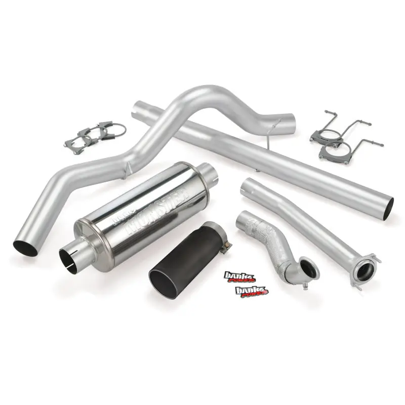 Banks Power 94-97 Ford 7.3L ECSB Monster Exhaust System - SS Single Exhaust w/ Black Tip Seasonal Sale