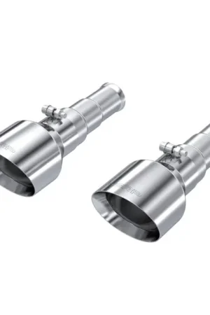 MBRP 19-24 Ram 1500 5.7L Hemi 3in Inlet 5in OD Dual Wall Angle Cut T304 SS Exhaust Tips - Pairs Professional Grade