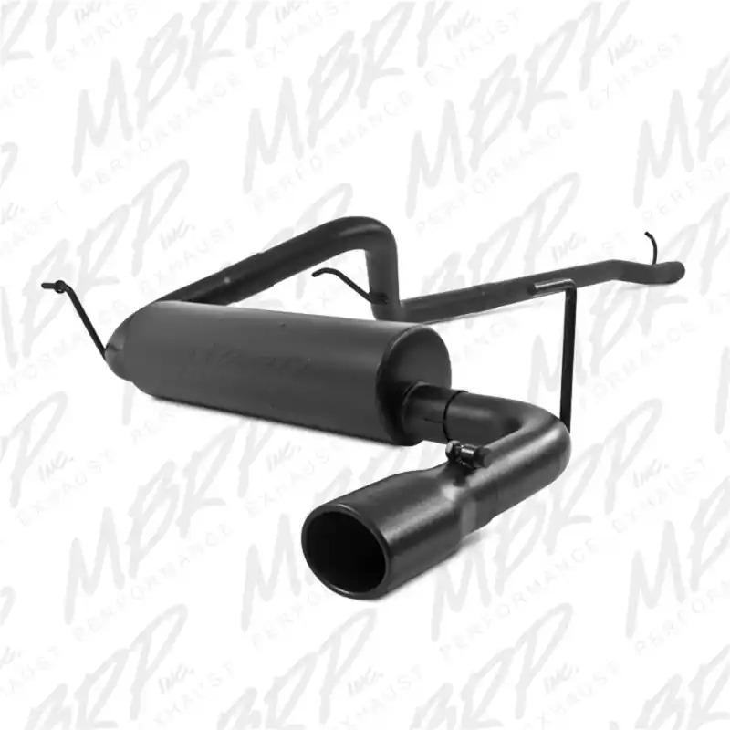 Latest MBRP 12 Jeep Wrangler/ Rubicon 3.6L Cat Back Single Rear Exit Black Exhaust