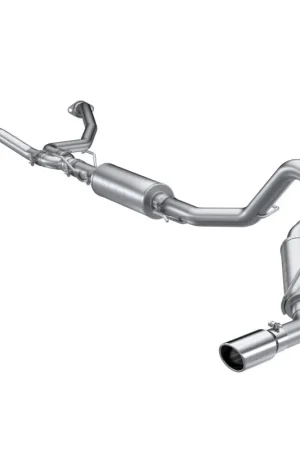 MBRP 2022 Toyota Tundra 3.5L Dual Cat-back 4in Single Side Exit Rolled Tip - Aluminized Steel Affordable
