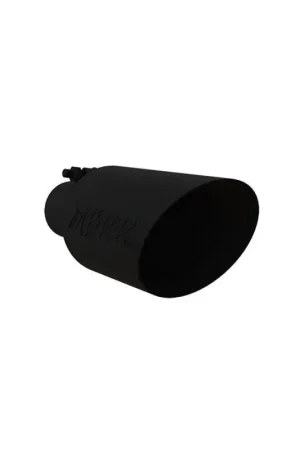 MBRP Universal Dual Wall Angle Rolled End Tip 4-1/2in OD / 2-1/2in Inlet / 11in Length - Black Reduced Price