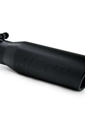 Express Delivery MBRP Universal Tip 3in O.D. Angled Rolled End 2 inlet 12 length - Black Finish