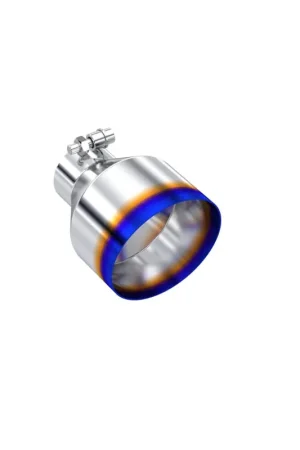 Professional Grade MBRP Univ. T304 Stainless Steel Burnt End Tip 2.5in ID / 5in OD / 6.5in Length Angle Cut Single Wall