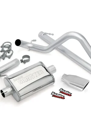 Banks Power 07-11 Jeep 3.8L Wrangler - 2dr Monster Exhaust System - SS Single Exhaust w/ Chrome Tip Must Have