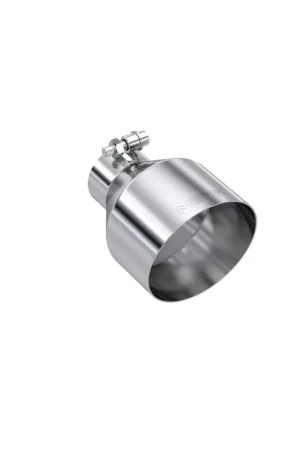 MBRP Universal T304 Stainless Steel Tip 2.5in ID / 5in OD Out / 6.5in Length Angle Cut Single Wall Best Choice