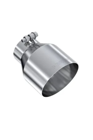 MBRP Universal T304 Stainless Steel Tip, 3in ID / 5in OD Out / 6.5in Length / Angle CutSingle Wall Free Returns
