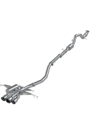 Deal MBRP 17-22 Honda Civic Type R 2.0L T304 Stainless Steel 3.0in Cat-Back w/Triple Center Outlet