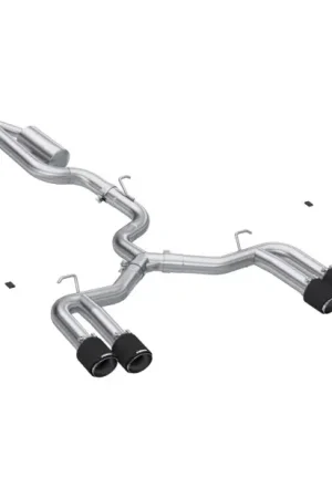 Low Price MBRP 22-24 Audi S3 2.0L Armor Pro T304 SS 3in Cat-Back Quad Split Rear Exhaust w/ Carbon Fiber Tips