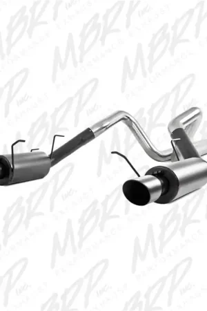 MBRP 11-14 Ford Mustang GT 5.0L 3in Cat Back Dual Split Rear Street Version 4in Tips - Black Price Cut