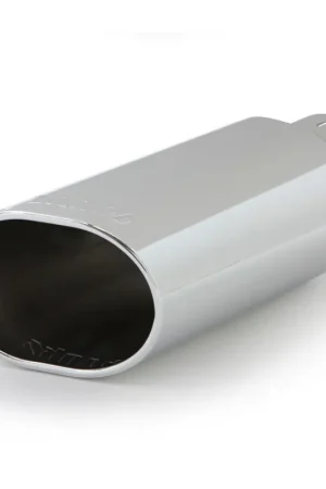Discount Banks Power Tailpipe Tip Kit - SS Obround Slash Cut - Chrome - 4in Tube - 5in X 6in X 14in