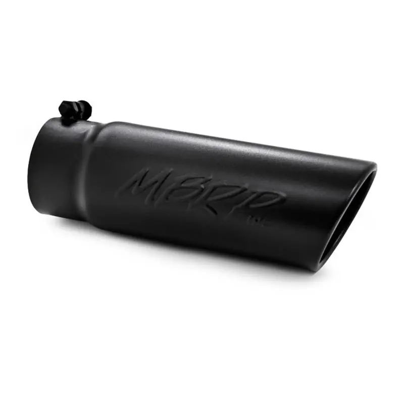 Express Delivery MBRP Universal Tip 4 O.D. Angled Rolled End 3.5 inlet 10 length- Black Finish