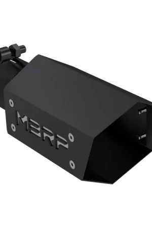 MBRP Universal 4in Hex Tip 2.5in Inlet 10in Length w/ Logo - Black Coated Save Now