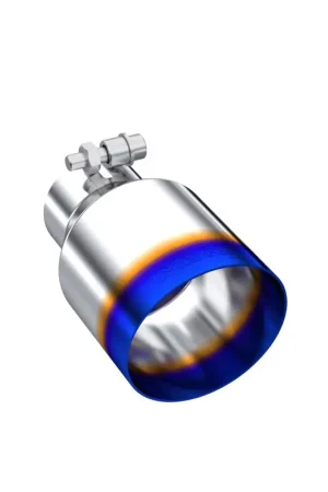 MBRP Burnt End Tip 2.5 ID 4 ID Out 6.5 length Single Wall Angle Cut 304 Stainless Steel Same Day Shipping