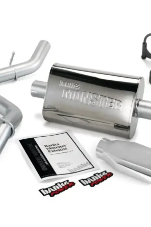 Banks Power 04-06 Jeep 4.0L Wrangler Monster Exhaust System - SS Single Exhaust w/ Chrome Tip Special Discount