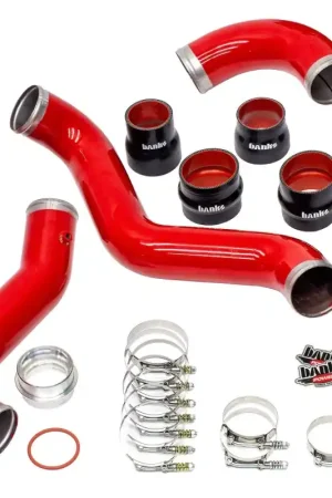 Limited Offer Banks Power 17-19 Chevy/GMC 2500HD/3500HD Diesel 6.6L Boost Tube Upgrade Kit - Red