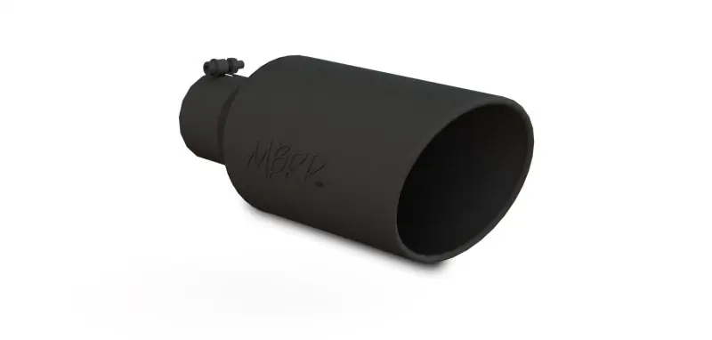 MBRP Universal Exhaust Tip 7in O.D. Rolled End 4in Inlet 18in Length - Black Crafted