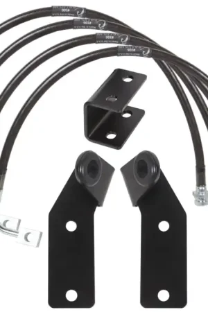 Luxury Carli 07-17 Jeep Wrangler Extended Brake Lines Guides And E-Brake Drop Bracket
