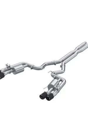 MBRP 2024+ For Mustang GT (S650) 3in Cat-Back Quad Tip - 4in Carbon Fiber Tips Premium