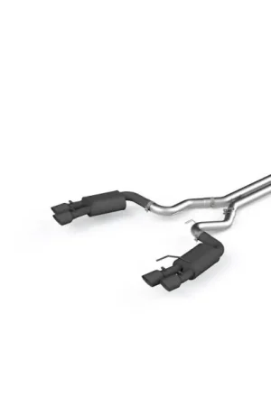 Price Cut MBRP 18-19 Ford Mustang GT 5.0 3in Dual Split Rear Cat Back w/ Quad 4in Dual Wall Tips- Black Coated