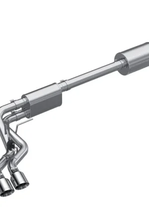 MBRP 2021+ Ford F150 Aluminized Dual Pre-Axle (Street Profile) 2.5in OD Tips 3in Cat Back Exhaust Next Day Delivery