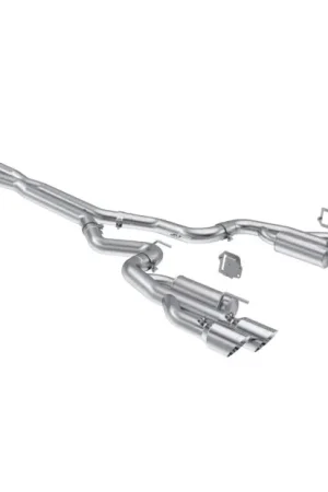 MBRP 2024+ Ford Mustang 5.0L T304 SS 3in Cat-Back Dual Split Exhaust w/ Quad Tips (Valve Delete) Fresh Stock