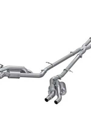 MBRP 2022 Kia Stinger 3.3L T304 SS Cat-Back Exhaust- Dual Split Rear Quad Outlet Uses Factory Bezels Cheap