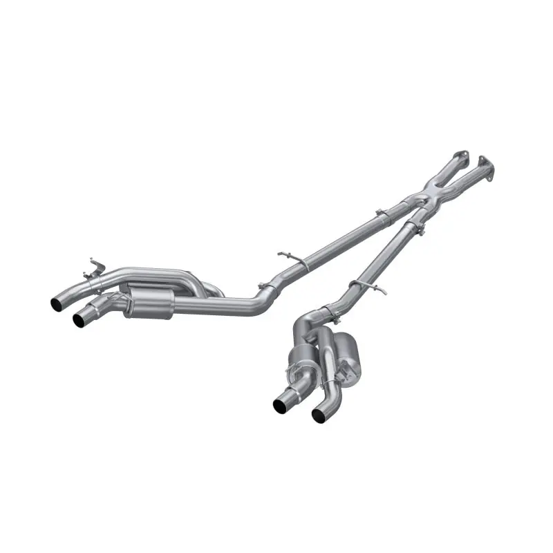 MBRP 2022 Kia Stinger 3.3L T304 SS Cat-Back Exhaust- Dual Split Rear Quad Outlet Uses Factory Bezels Cheap
