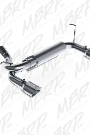 MBRP 07-14 Jeep Wrangler/Rubicon 3.6L/3.8L V6 Axle-Back Dual Rear Exit T409 Performance Exhuast Sys Worldwide Shipping