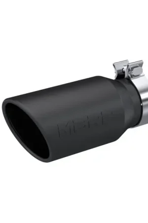 Free Shipping MBRP Universal Tip 4.5in OD / 3.2in Inlet / 10in Length / Angled Cut Rolled End - Black