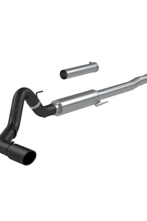 MBRP 2021+ Ford F150 2.7L/3.5L/5.0L 4in Black-Coated AL Steel Cat-Back - RACE VERSION Fresh Stock