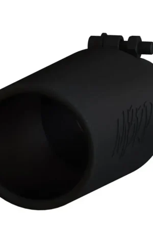 High Quality MBRP Universal Tip 4in O.D. Angled Rolled End 2.5in inlet 12in length Black
