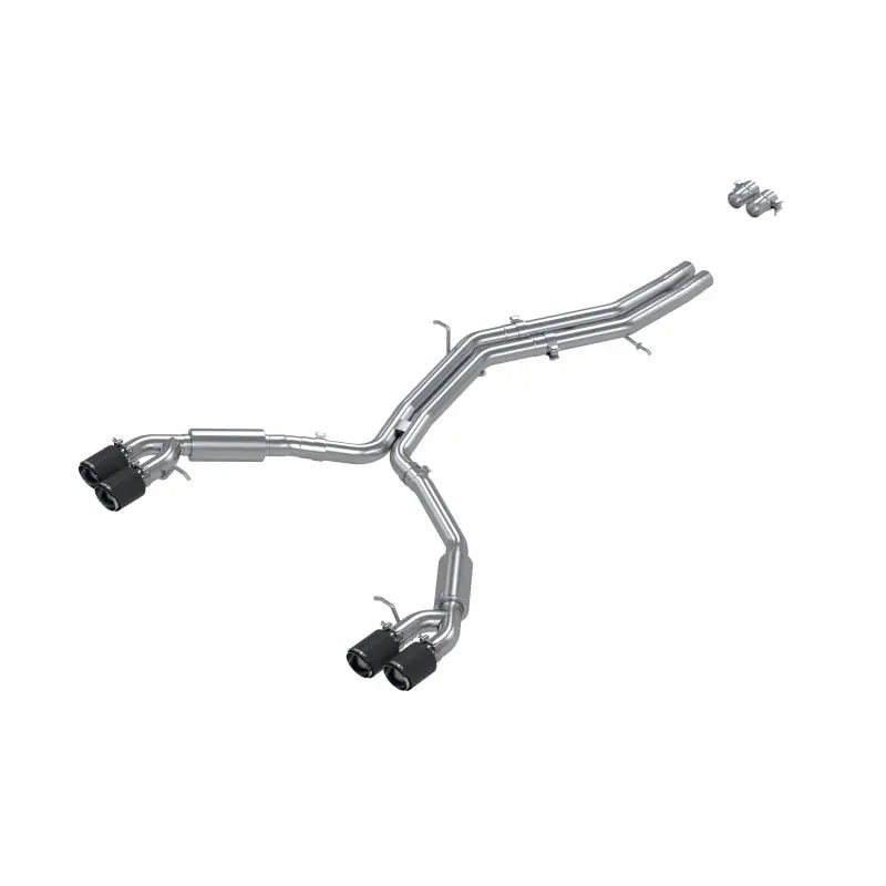 MBRP 18-21 Audi S5 Coupe/S4 Sedan T304 SS 2.5in Cat-Back Quad Rear Exit Exhaust - Carbon Fiber Tips Instant Buy