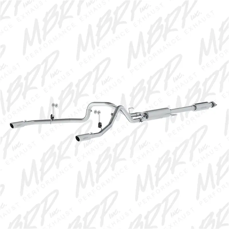 Trending MBRP 2015 Ford F-150 5.0L 3in Cat Back Dual Split Rear Exit T409 Exhaust System
