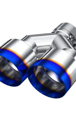 MBRP Burnt End Tip 2.5 ID Dual 4 OD Out 9.55 length Single wall 304 Stainless Steel Pass Side Worldwide Shipping