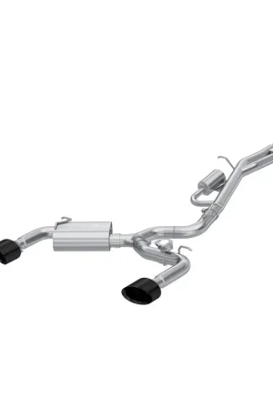 Crafted MBRP 17-20 Audi RS3 2.5T T304 SS 3in Cat-Back Dual Split Rear w/ Oval Black Chrome Tips