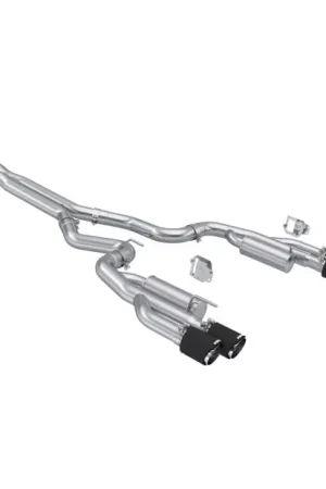 Fan Favorite MBRP 2024+ Ford Mustang 5.0L T304 SS 3in Cat-Back Exhaust w/ Quad Carbon Fiber Tips (Valve Delete)