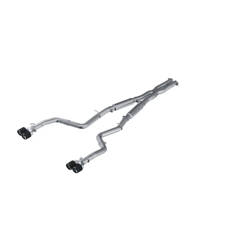 MBRP 15-16 Dodge Challenger RT 5.7L T304 SS 3in Dual Rear Cat-back CF Quad Tips - Street Modern