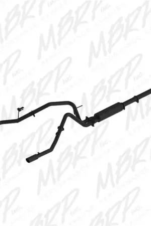 MBRP 11-14 Ford F-150 V6 Ecoboost Black Coated 2.5in Cat-Back Dual Rear Exit Exhaust System Last Chance