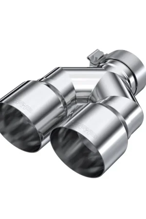 Fast Shipping MBRP 3in ID / Dual 4in OD Out Staggered L 9.87in / R 9.37in Single Wall T304 SS Univ Exhaust Tip