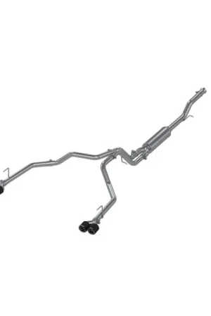 MBRP 21-24 Chevrolet Suburban XL 5.3L 3in T304 SS 2.5in Dual Split Carbon Fiber Cat-back Free Shipping