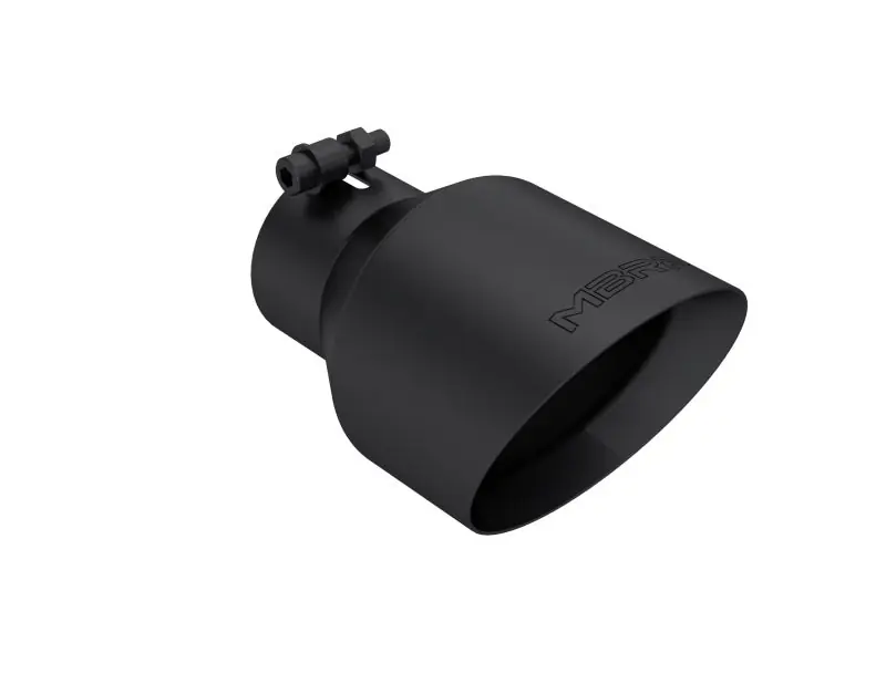 MBRP Universal 3in Hex Tip 5in Inlet 8in Length Dual Wall Exhaust Tip - Black Coated Reduced Price