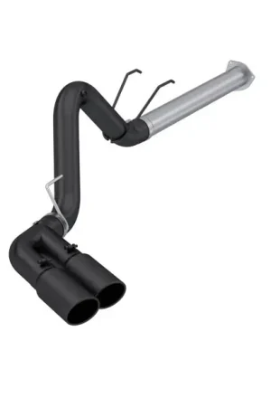 Trusted Brand MBRP 17-24 Ford F250/350/450 6.4 L Filter Back Single Side Dual Exit Exhaust System BLK.