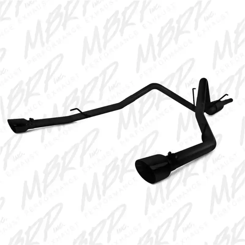 Low Price MBRP 09-14 Dodge Ram 1500 5.7L Cat-Back Dual Split Rear (Through Stock Bumper) AL - Black